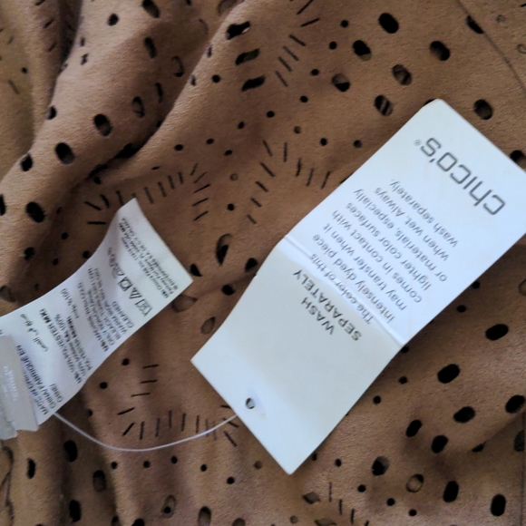 Chico's Western Boho Fringe Shawl Wrap - Picture 5 of 5